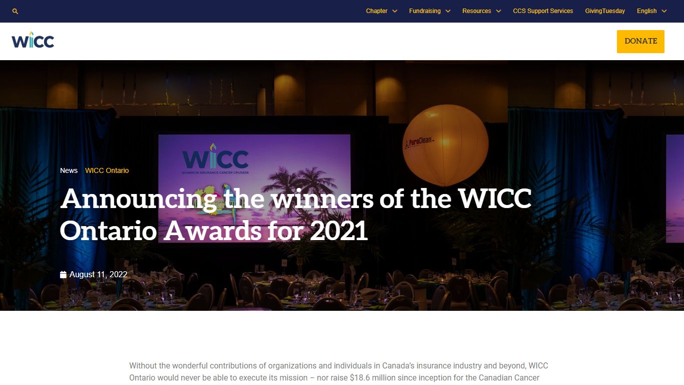 Announcing the winners of the WICC Ontario Awards for 2021